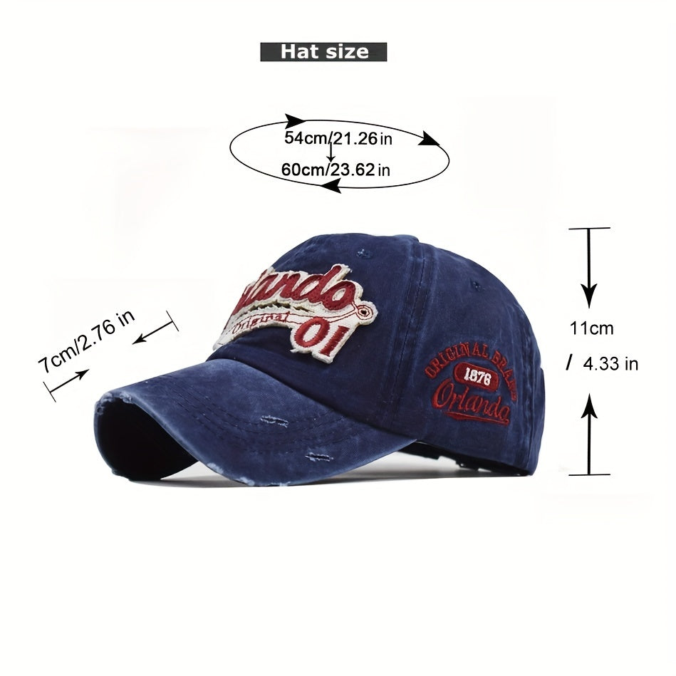 Men Women Denim Washed Baseball Cap All Match Cap Dad Cap