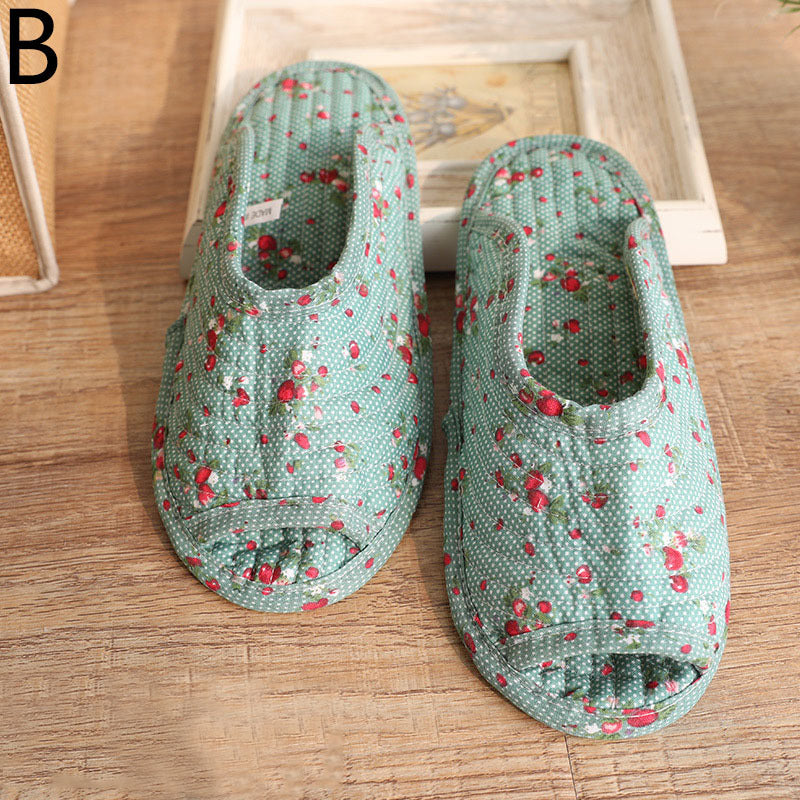 Women's Soft Sole Flat Slippers Open Toe Anti slip Washable Slides