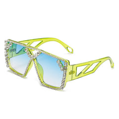 Rhinestone Decor Gradient Sunglasses for Her