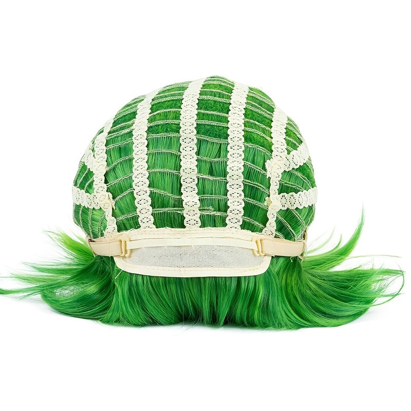 Green Cosplay Wig Anime Halloween Party Wig Heat Resistant Synthetic Wig