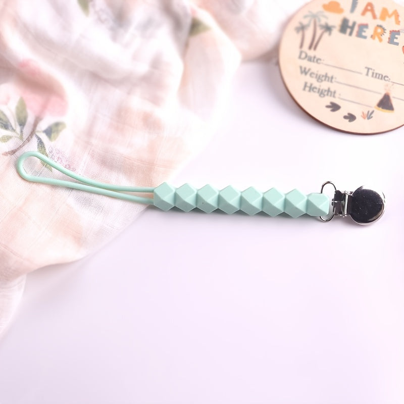 Silicone Pacifier Chain Anti Drop with Clip Lanyard