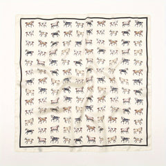 70 1cm Horse Print Scarf Square Satin Shawl Sunscreen Head Wrap