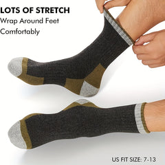 Men's Mid Crew Sport Socks - Sweat Absorbing Breathable Socks