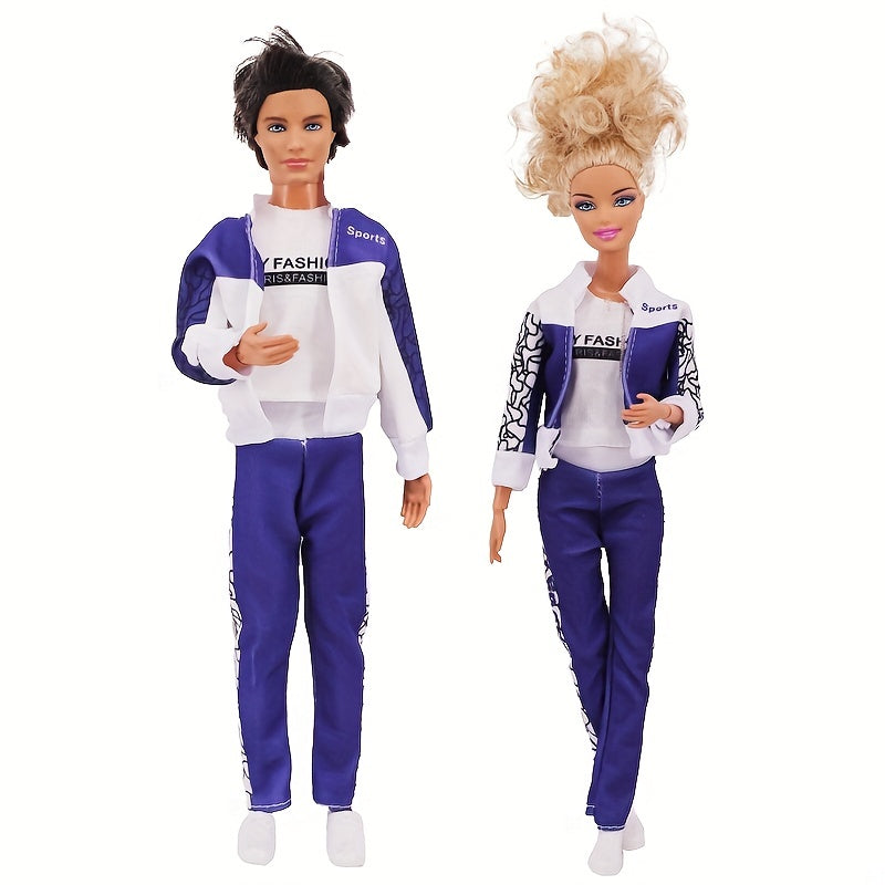 Baseball Uniform Clothes for Couple Dolls