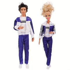 Baseball Uniform Clothes for Couple Dolls