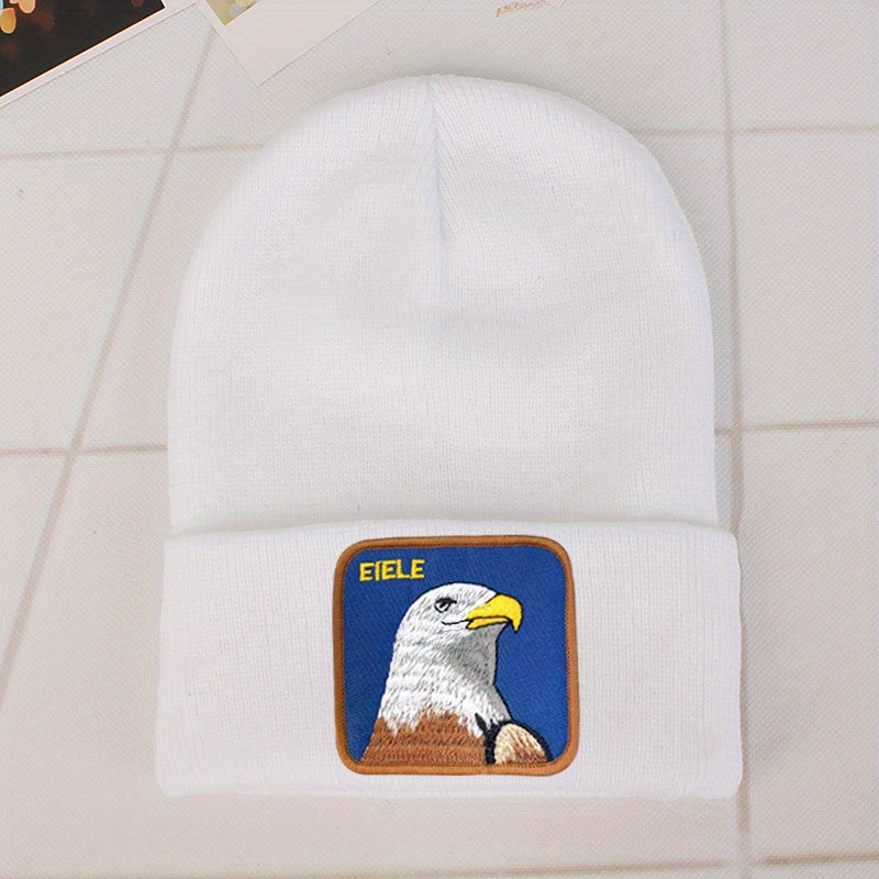 Eagle Patch Beanie Knit Hat Hip Hop Windproof Warm Skull Cap