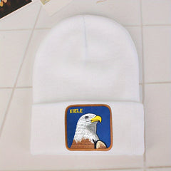 Eagle Patch Beanie Knit Hat Hip Hop Windproof Warm Skull Cap