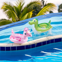 Inflatable Dinosaur Swim Float Handle Anti-rollover Pool Ring