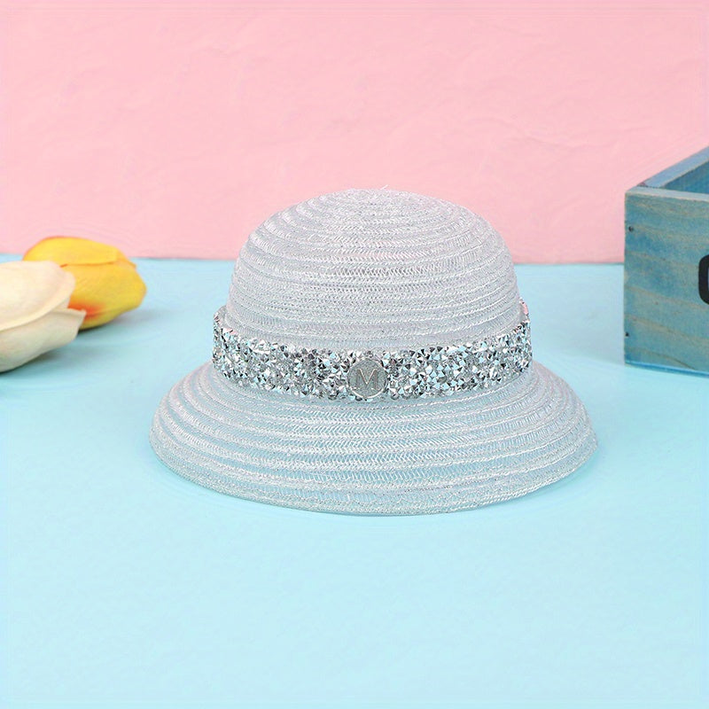 Mini Cartoon Doll Sun Hat Straw Hat for Dollhouse