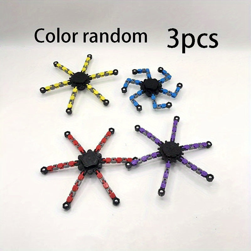 3pcs Mech Chain Spinning Gyroscope DIY Stress Toy