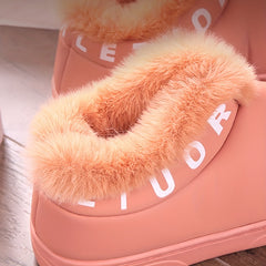 Women's Waterproof Plush Slipper Shoes Winter Warmth