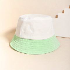 Block Bucket Hat Lightweight Sunshade Basin Hat Casual Breathable Fisherman Cap