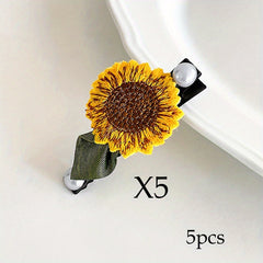 Girls Sunflower Hair Bands Hair Clips for Party Props