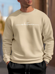 Men's Casual Whatever Print Sweatshirt