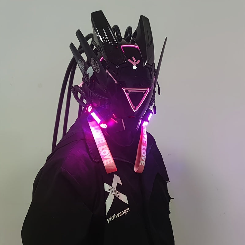 Punk Luminous Masks Halloween Party Decorative Masks for Men Women