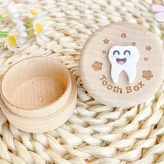 Wooden Tooth Keepsake Box with Fetal Hair Collection - Perfect Birthday Gift