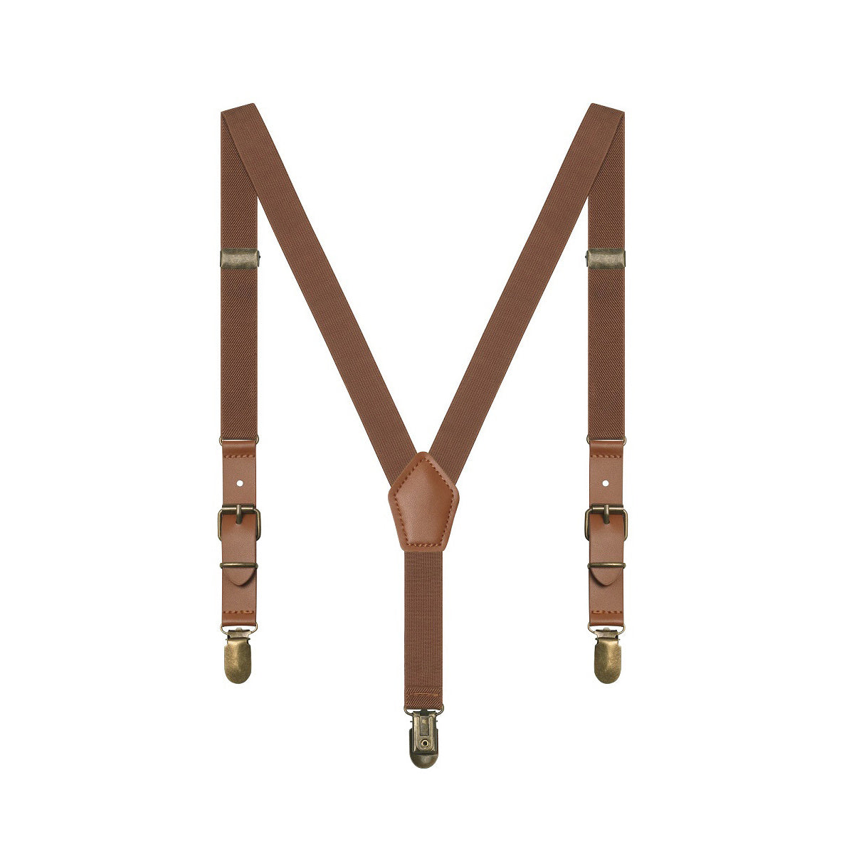 Kids Retro Y Shape Solid Suspenders Adjustable