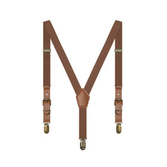 Kids Retro Y Shape Solid Suspenders Adjustable