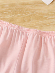 Girls 3 Piece High Waist Sweatpants Long Sports Jogger Pants