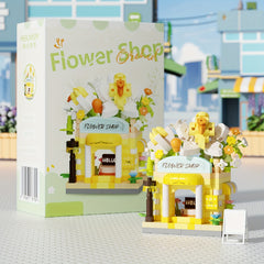 Floral Shop Building Blocks w/ Roses & Sunflowers Toy Display
