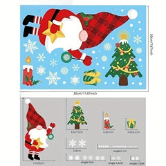 Festive Christmas Window Sticker Easy To Apply Reusable Decoration