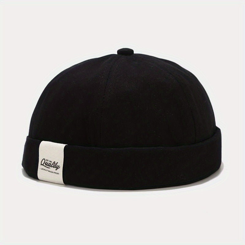 Men's Beanie Hat with Cloth Label