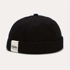 Men's Beanie Hat with Cloth Label