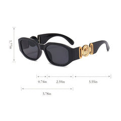 Irregular Vintage Sunglasses for Women - Stylish 90s Rectangle Shades