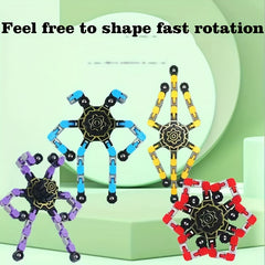 Transformable Fidget Spinner Toy for Kids - Glow in the Dark
