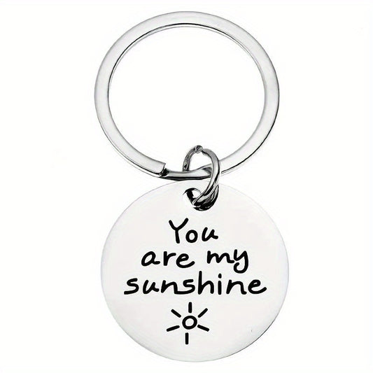 Romantic 'YOU ARE MY SUNSHINE' Stainless Steel Couple Keychain