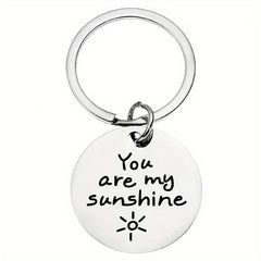 Romantic 'YOU ARE MY SUNSHINE' Stainless Steel Couple Keychain