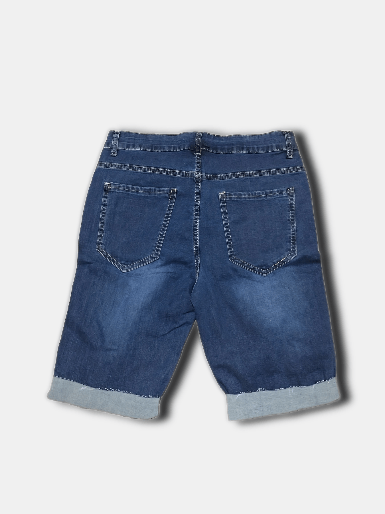 Men's Skinny Fit Ripped Denim Shorts