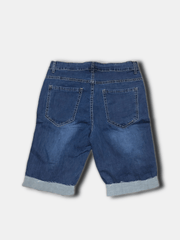 Men's Skinny Fit Ripped Denim Shorts