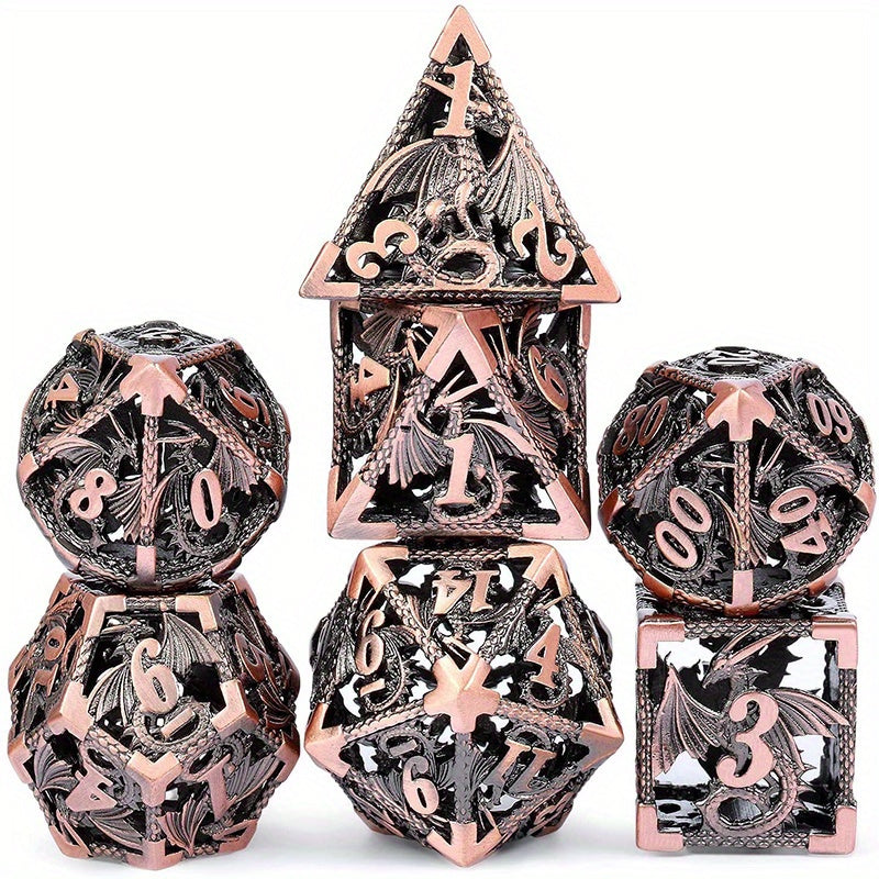7pcs Dragon Metal Dices Set RPG Board Games