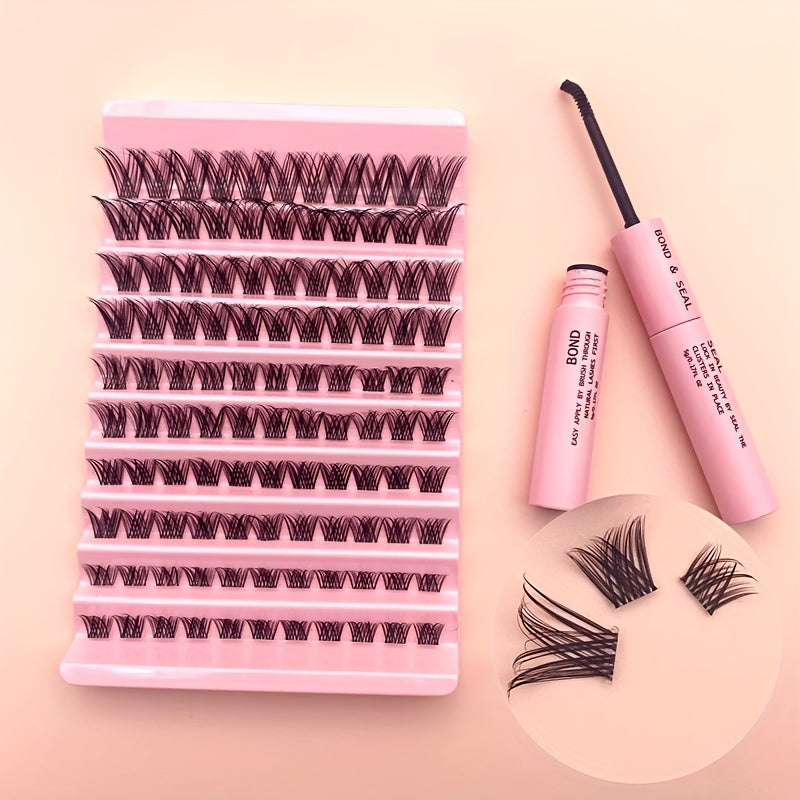 8 16mm Lash Clusters False Eyelashes Extension Kit