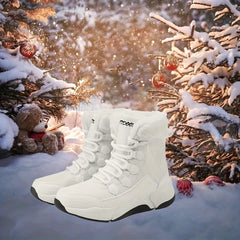 Women's Winter Snow Boots Plush Inner Thermal Comfort Lace-up Hiking Boots