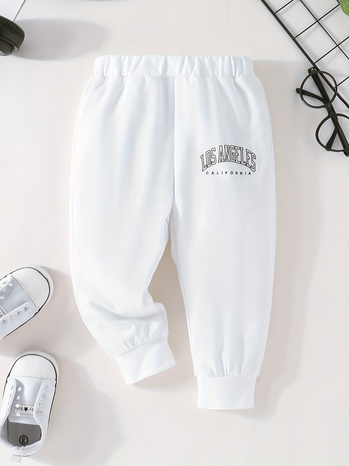 Baby Boy's Letter Print Trousers Comfy Casual Pants