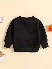 I PAUSED MY GAME TO BE HERE Letter Print Boys Casual Sweatshirt
