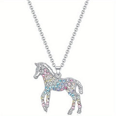 Horse Pendant Necklace for Girls