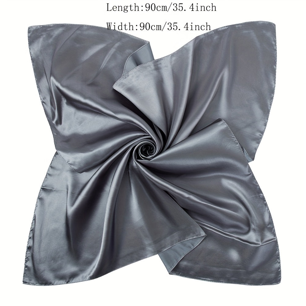 Satin Hijab Shawl Women Veil Ramadan Head Wraps Headscarves Solid