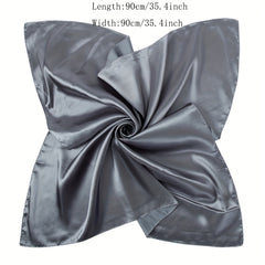 Satin Hijab Shawl Women Veil Ramadan Head Wraps Headscarves Solid