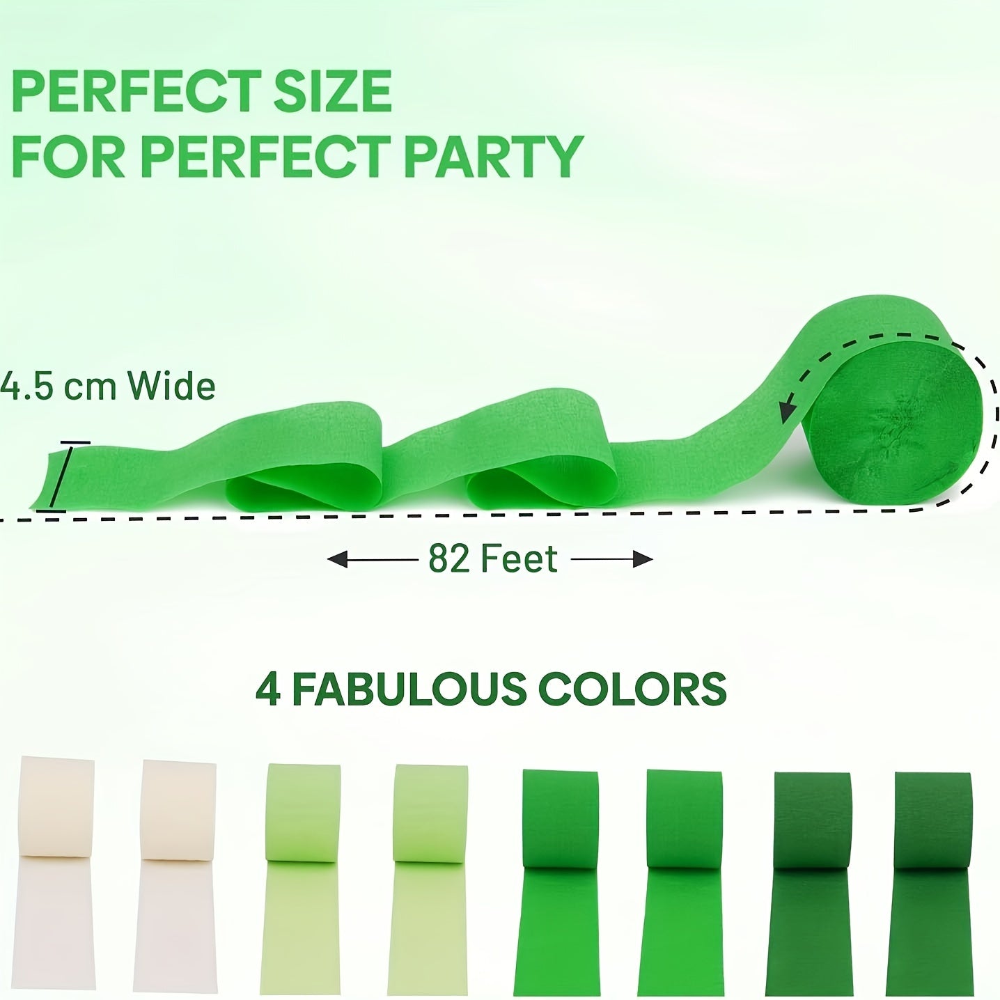 8 Rolls Green And Crinkle Paper Ribbon 199 95 Meter Value Pack