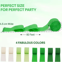 8 Rolls Green And Crinkle Paper Ribbon 199 95 Meter Value Pack