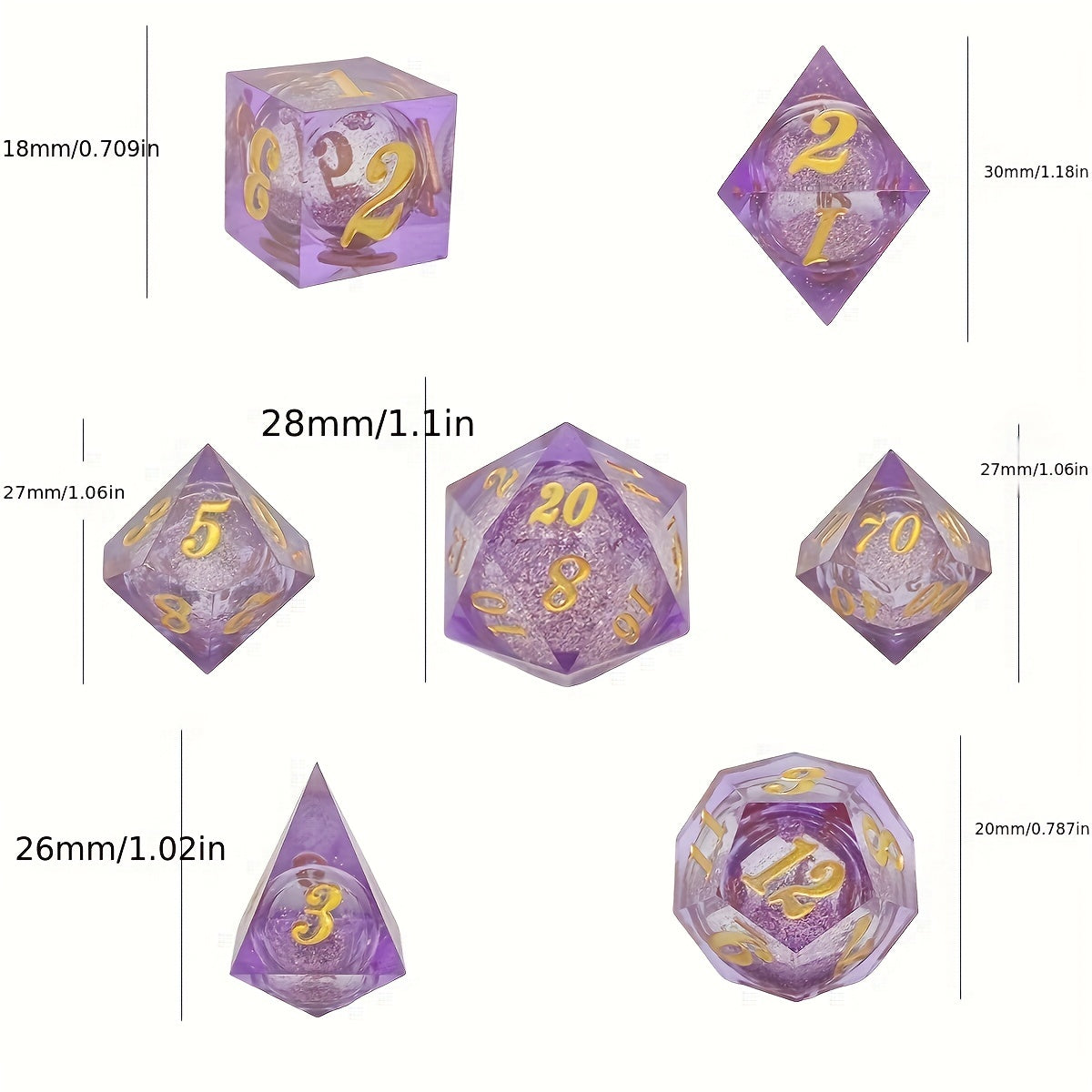 7pcs Demon Eye Polyhedral Dice Set For Board Game