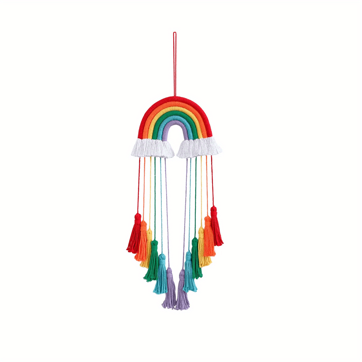 Macrame Rainbow Wall Hanging for Boho Decor