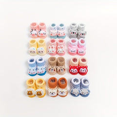 1pair Kids Cartoon Animal Non-slip Floor Socks