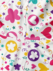3pcs Girls Striped Camouflage And Heart Flowers Athletic Leggings