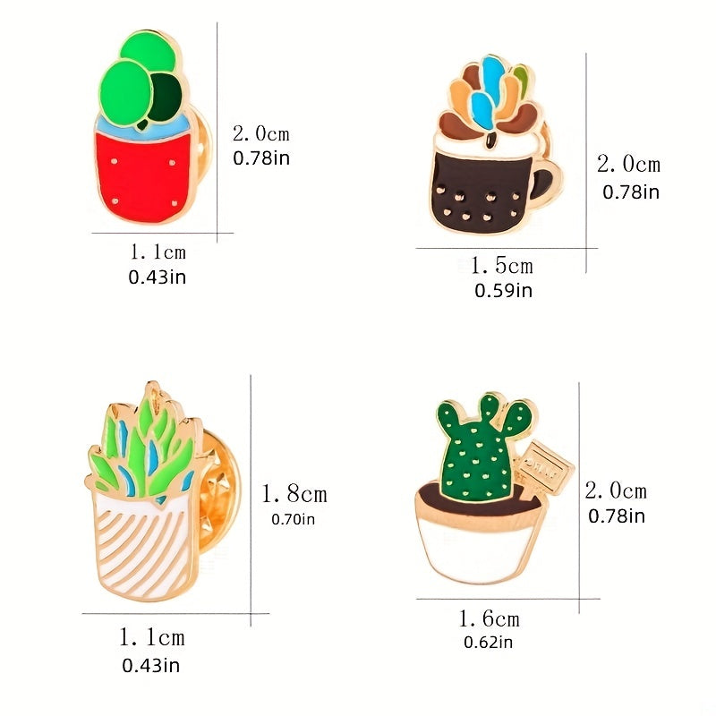 Green Bonsai Flower Brooch For Kids