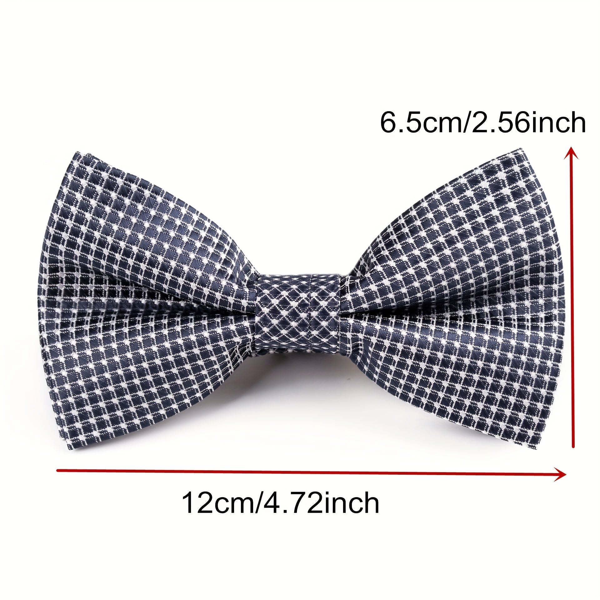Men's Plaid Diagonal Stripe Bow Tie