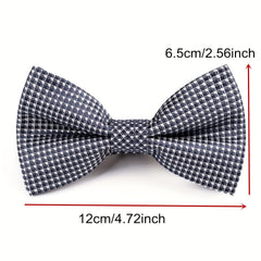 Men's Plaid Diagonal Stripe Bow Tie